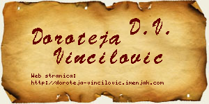 Doroteja Vinčilović vizit kartica